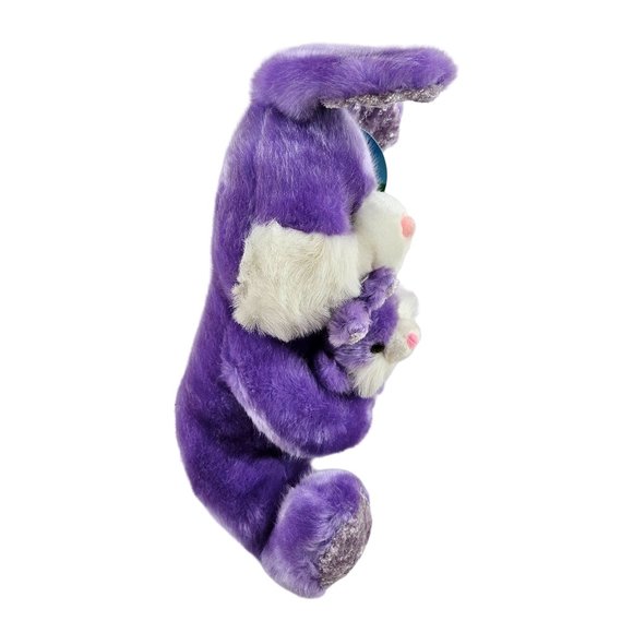 Best Made Toys Bunny Rabbit Plush Purple Mom And Baby Tag Stuffed Animal Easter - Picture 5 of 11